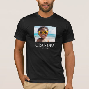 Camiseta Avô Estabeleceu Foto Moderna
