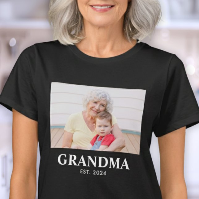 Camiseta Avó Estabeleceu Foto Ousada (Criador carregado)