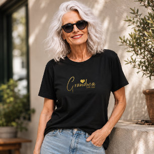 Camiseta Avó Estabeleceu Novo Presente de Avó