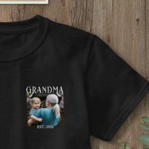 Camiseta Avó Estabelecida Fonte Divertida Negrito Moderna B