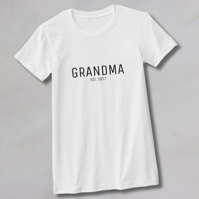 Camiseta Avó Estabelecida Preta (Criador carregado)
