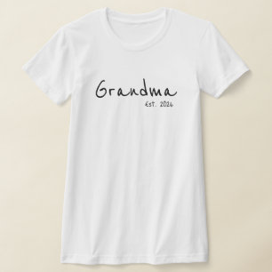 Camiseta Avó Estabelecida Rascunho Preto