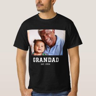 Camiseta Avô Estabelecido Foto Ousada