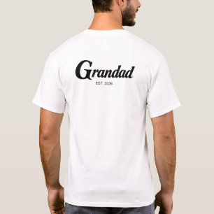 Camiseta Avô Estabelecido Novo Presente para Avô