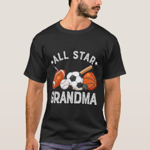 Camiseta Avó Estrela do Menino do Aniversário Sketll Futebo