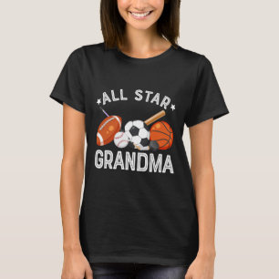 Camiseta Avó Estrela do Menino do Aniversário Sketll Futebo