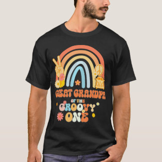 Camiseta Avô excelente Do Nascimento Do Groovy One Rainbow