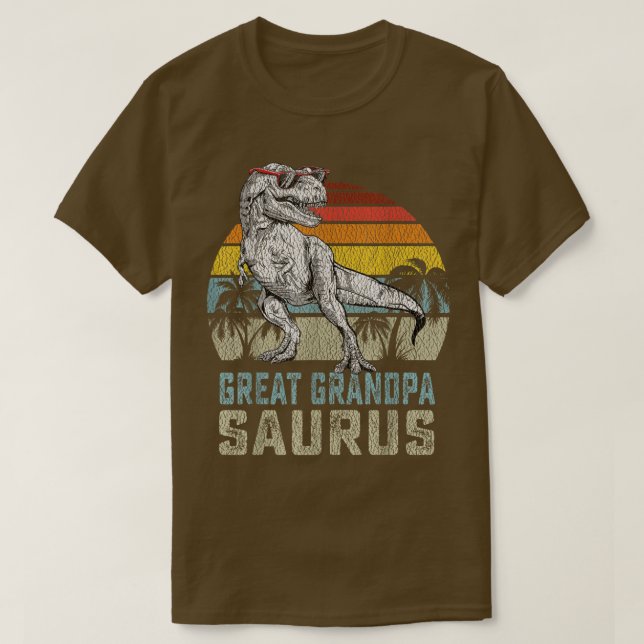 Camiseta Avô excelente T Re Dinossauro Avô Saurus F (Frente do Design)