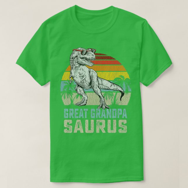 Camiseta Avô excelente T Rex Dinossauro Avô Saurus (Frente do Design)