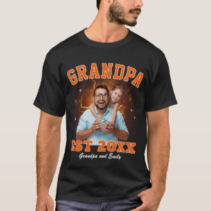 Camiseta Avô Foto Personalizada Bootleg Rap Dia dos Pais