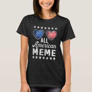 Camiseta Avó Francesa 4 de julho Mulheres Todos Americanos