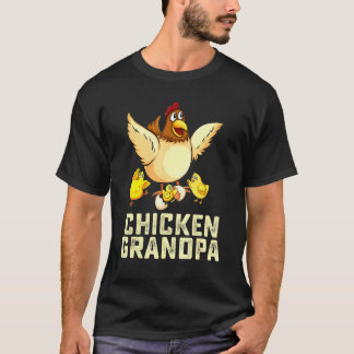 Camiseta Avô Frango Fazenda Animal País Meninos Meninas Fam