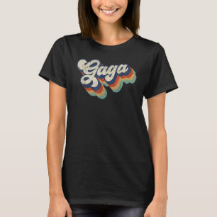 Camiseta Avó Gaga Fofo Retrô Melhor Gaga de Sempre Dia das 