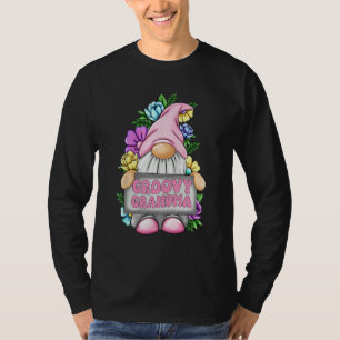 Camiseta Avó Gnome Groovy Feliz Dia das Mães Para Mamãe Gno