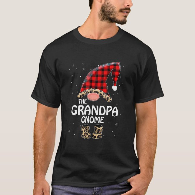 Camiseta Avô Gnomo Xadrez Buffalo Correspondente Cristo Fam (Frente)