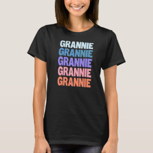 Camiseta Avó Grannie, Design de texto Repetitivo Moderno