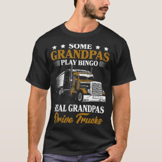 Camiseta Avô Homens Truck Driver Real Grandpas Drive T