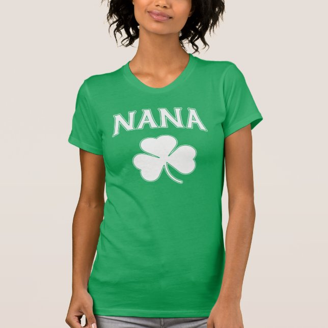 Camiseta Avó Irlandesa Nana Shamrock (Frente)