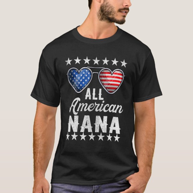 Camiseta Avó Italiana Julho Quarta Mulher Americana Na (Frente)