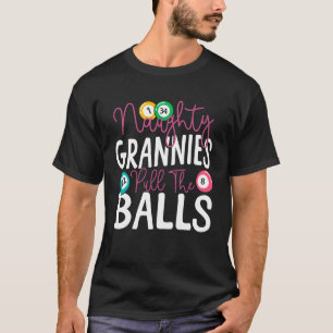 Camiseta Avó Jogadora de Bingo Avós Travessas Puxam As Bola