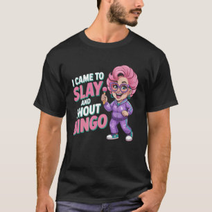 Camiseta Avó Jogadora de Bingo Jogo de Cartas Amante de Bin