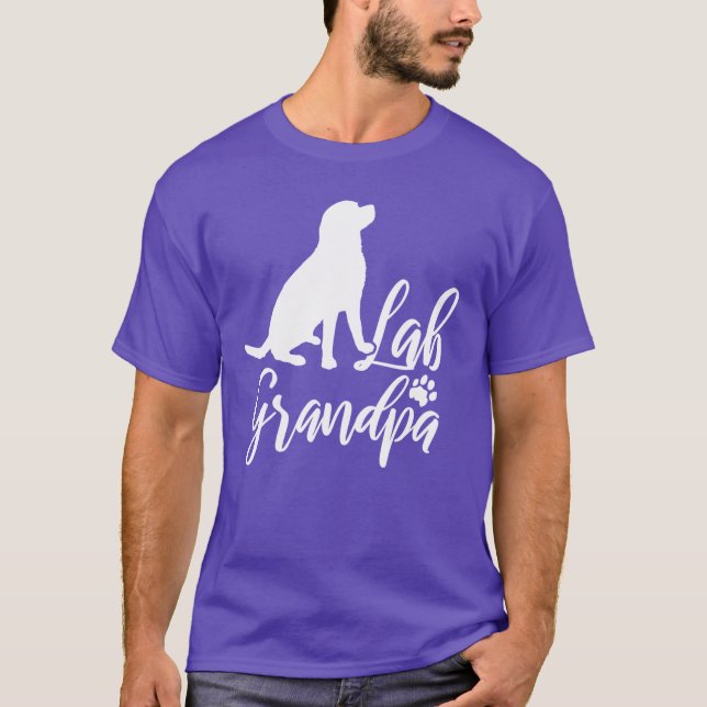 Camiseta Avô Lab Design Para Labrador Retriever Avô (Frente)