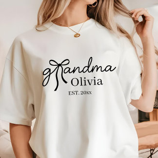 Camiseta Avó Laço Coquete Moderna
