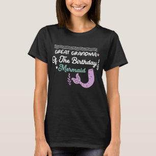 Camiseta Avó legal da mermaid de aniversário Dia 