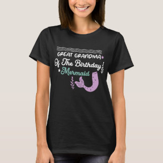 Camiseta Avó legal da mermaid de aniversário Dia