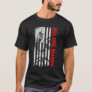 Camiseta Avô Legal de Pesca Masculino Patriótico Americano