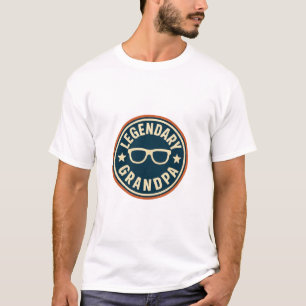 Camiseta avô lendário emblema retrô