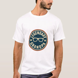 Camiseta avô lendário emblema retrô