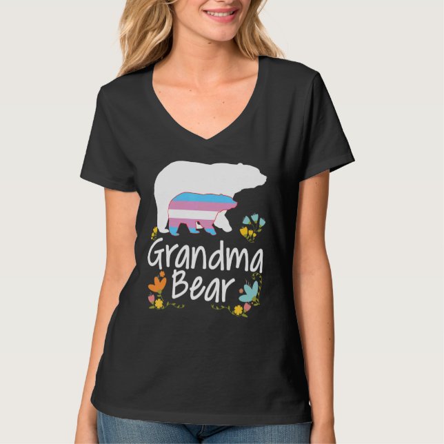 Camiseta Avó Lgbt Urso Transgênero Arco Arco Lgbt Gay Les (Frente)