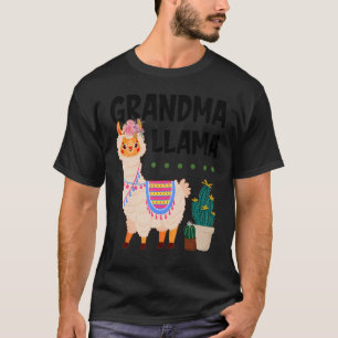 Camiseta Avó Lhama Para Mulheres