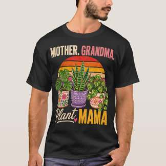 Camiseta Avó Mãe Planta Mamãe Avó Jardinagem