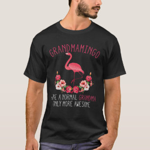 Camiseta Avô Mamingo Abençoou Vovó Flamingo Vovó
