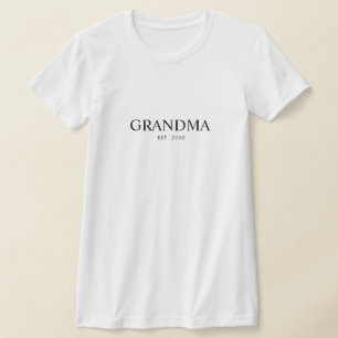 Camiseta Avó Moderna Elegante Preta