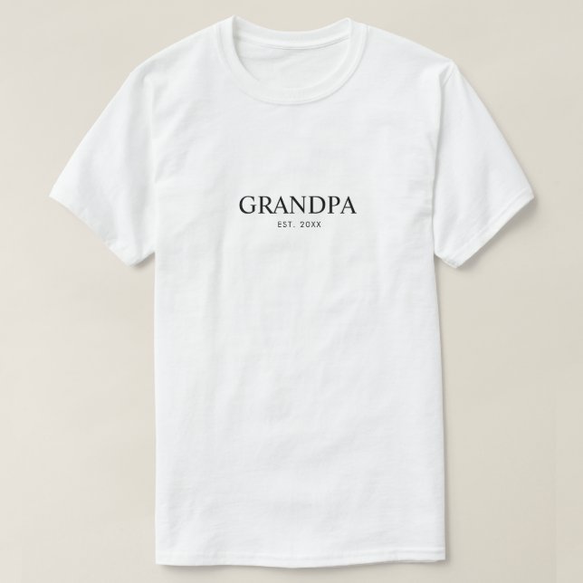 Camiseta Avô Moderno Ano Est (Frente do Design)