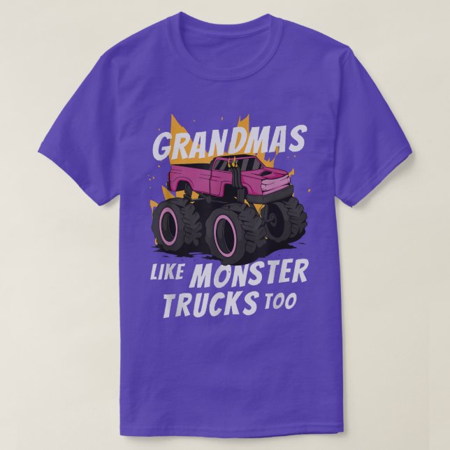 Camiseta Avó Monstro legal Vovó De Caminhão Como Monstro T (Frente do Design)