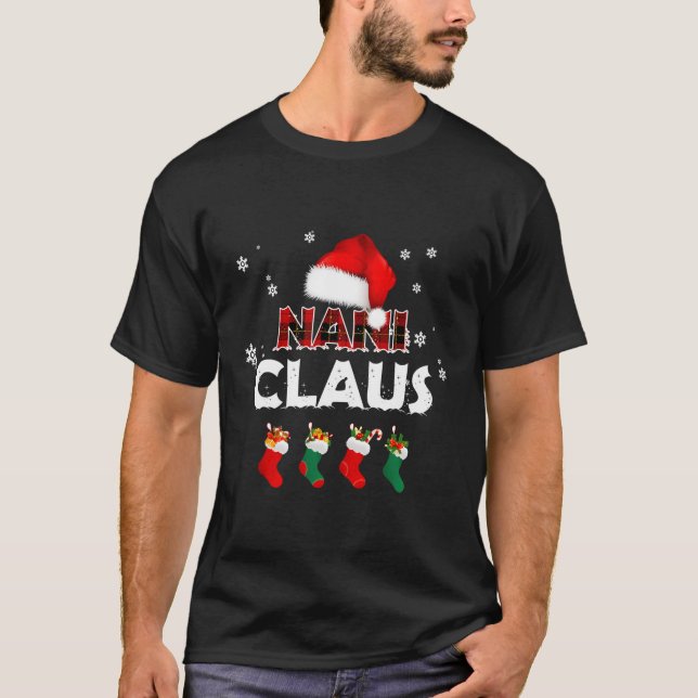 Camiseta Avó Nani Claus Papais noeis Pajama (Frente)