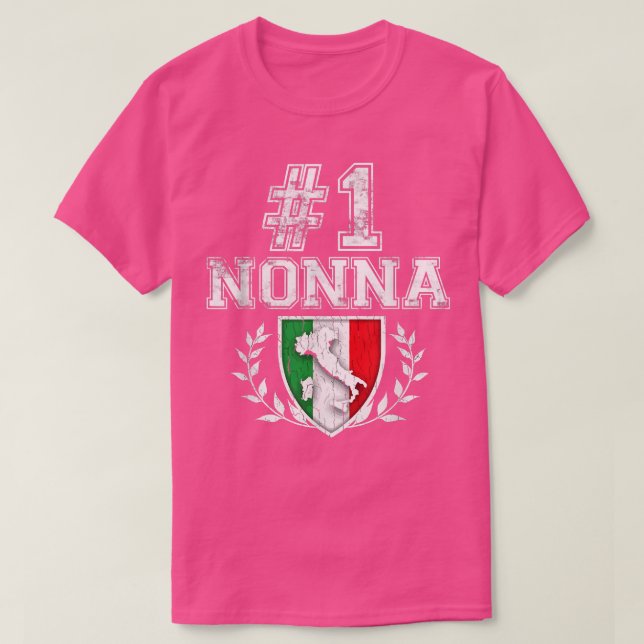 Camiseta Avó Não-Italiana Número Um (Frente do Design)