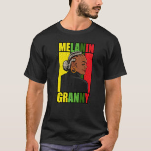 Camiseta Avó Negra Melanin Avó Melhor Avó Em E