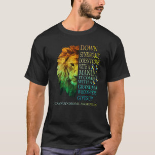 Camiseta Avó nunca desiste da síndrome de Leão para Baixo T