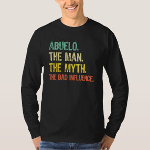 Camiseta Avô O Homem O Mito A Má Influência Retro