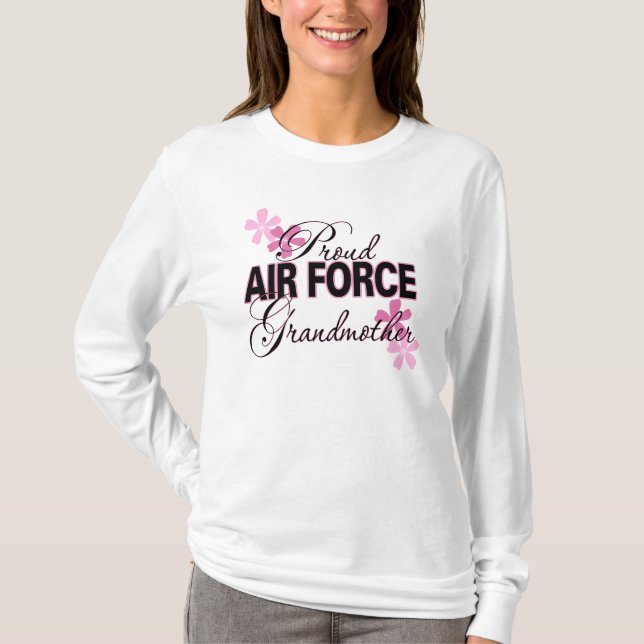 Camiseta Avó orgulhosa da força aérea (Frente)