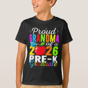 Camiseta Avó orgulhosa da pré-escola de 2026 graduada no di