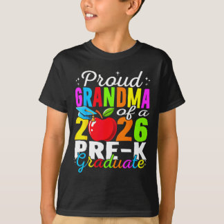Camiseta Avó orgulhosa da pré-escola de 2026 graduada no di