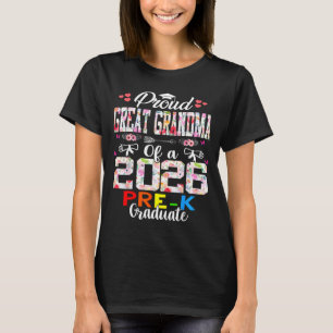 Camiseta Avó orgulhosa das mães graduadas do pré-escolar de