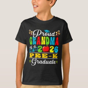 Camiseta Avó orgulhosa de graduados do pré-escolar de 2026