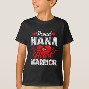 Camiseta Avó Orgulhosa De Um Guerreiro Do Coração Conscient